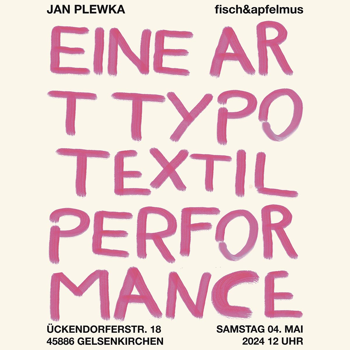Eine Art Typo Textil Performance mit Jan Plewka